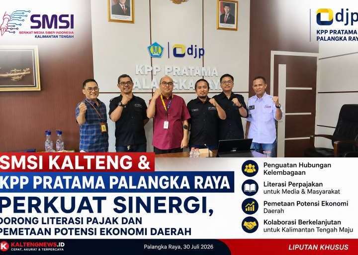 SMSI Kalteng dan KPP Pratama Palangka Raya Perkuat Sinergi, Dorong Literasi Pajak dan Pemetaan Potensi Ekonomi Daerah