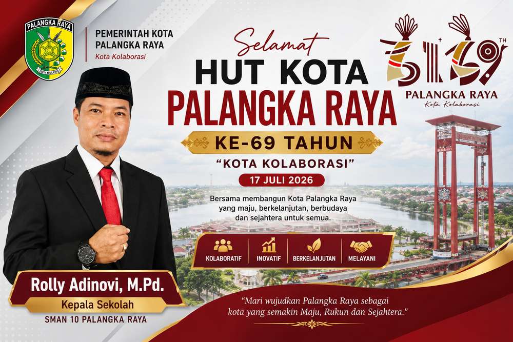 SMAN 10 Palangka Raya Ajak Warga Wujudkan Semangat Kolaborasi pada HUT ke-69 Kota Palangka Raya