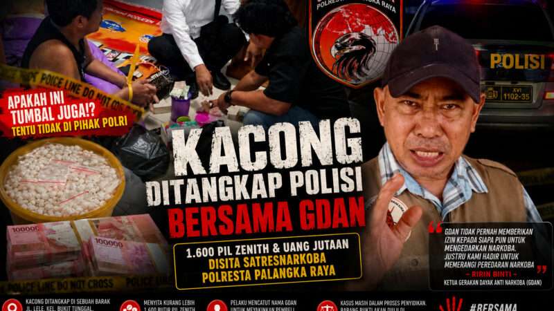 Kacong Diciduk, 1.600 Pil Zenith Disita: GDAN Tegaskan Nama Organisasi Dicatut Pelaku
