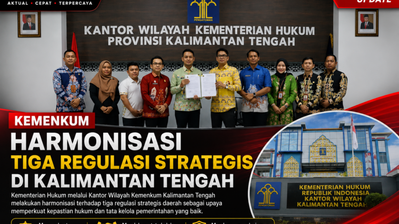 Kemenkum Harmonisasi Tiga Regulasi Strategis di Kalteng