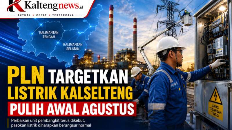 PLN Targetkan Sistem Kelistrikan Kalselteng Berangsur Pulih Awal Agustus