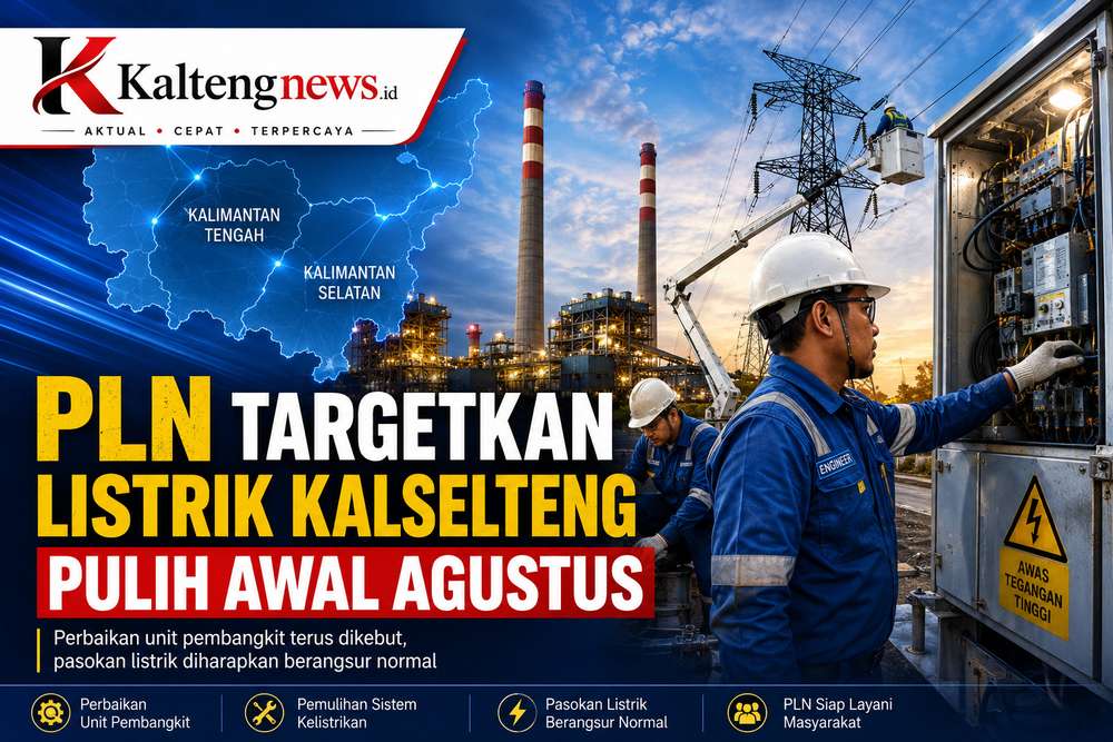 PLN Targetkan Sistem Kelistrikan Kalselteng Berangsur Pulih Awal Agustus