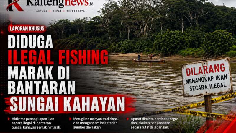 Diduga Ilegal Fishing Marak di Bantaran Sungai Kahayan, Warga Minta Aparat Rutin Lakukan Pengawasan