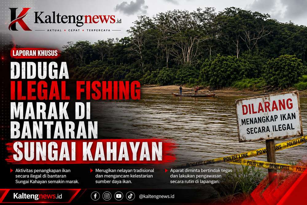 Diduga Ilegal Fishing Marak di Bantaran Sungai Kahayan, Warga Minta Aparat Rutin Lakukan Pengawasan