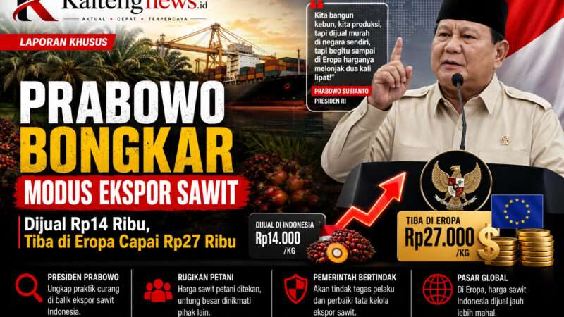 Prabowo Bongkar Dugaan Modus Ekspor Sawit, Soroti Selisih Harga Hingga Dua Kali Lipat