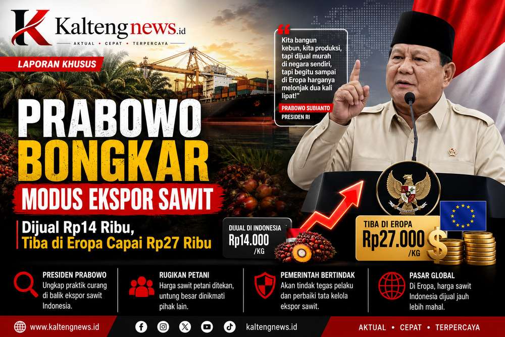 Prabowo Bongkar Dugaan Modus Ekspor Sawit, Soroti Selisih Harga Hingga Dua Kali Lipat