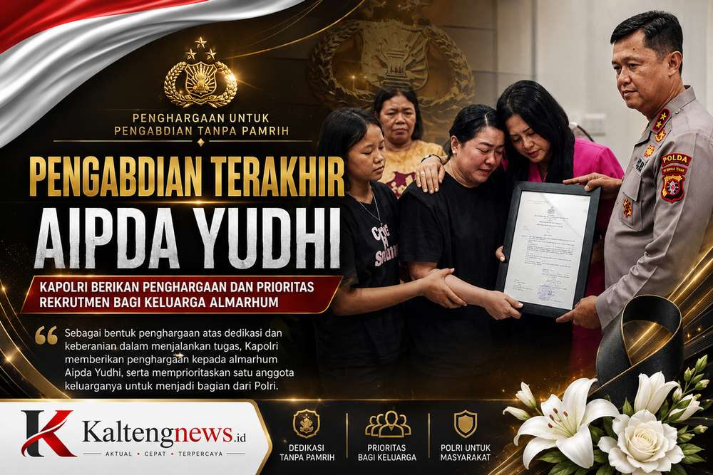 Pengabdian Terakhir Aiptu Anumerta Yudhi, Keluarga Dapat Prioritas Rekrutmen Polri