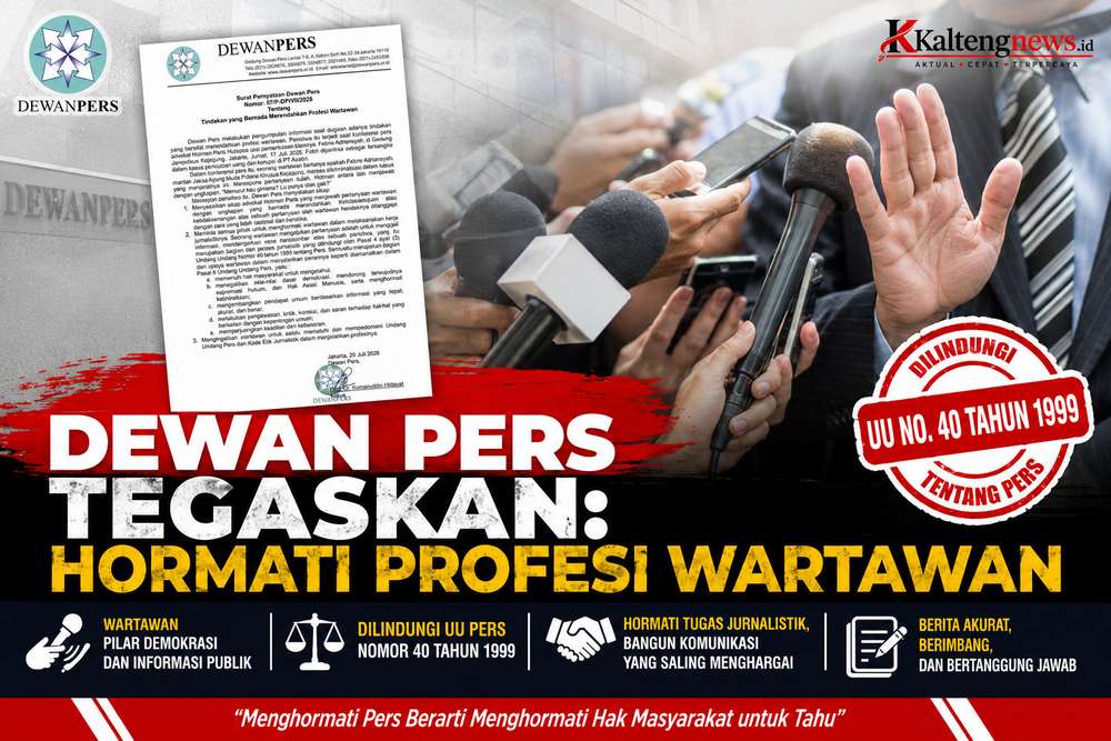 Dewan Pers Tegaskan Hormati Profesi Wartawan, Ingatkan Semua Pihak Jaga Etika dan Kebebasan Pers