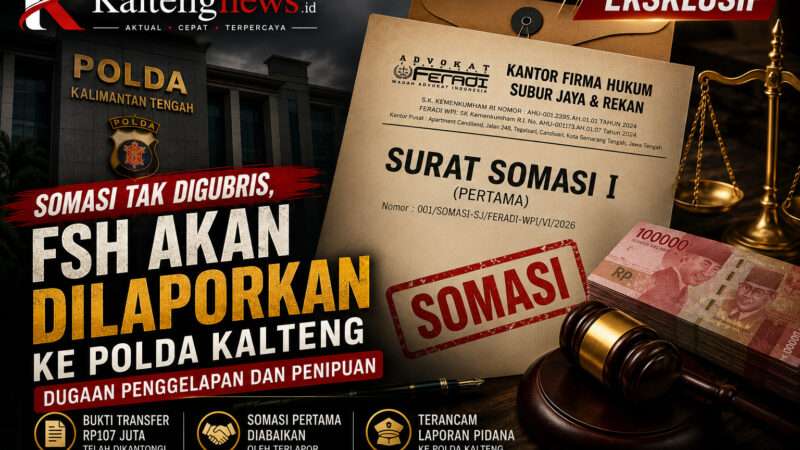 Somasi Diabaikan, FSH Terancam Dilaporkan ke Polda Kalteng