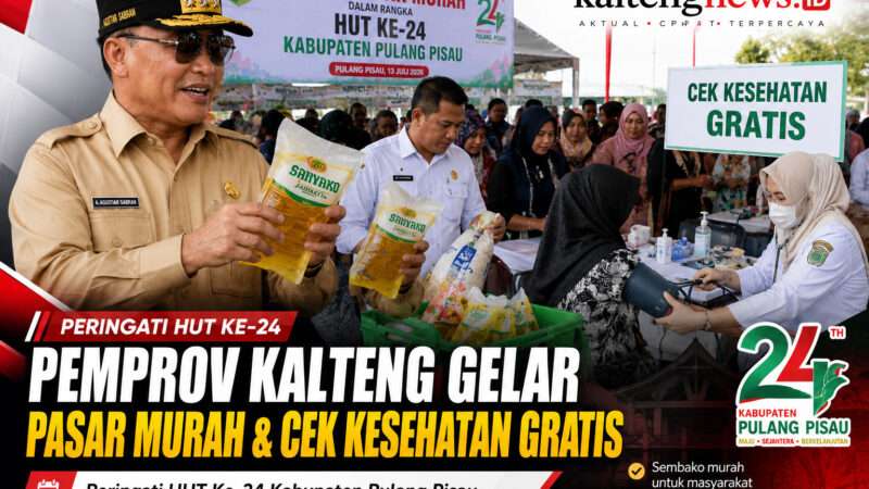 Gubernur Agustiar Sabran Buka Gerakan Pasar Murah dan Cek Kesehatan Gratis, Tegaskan Efisiensi Anggaran Tak Kurangi Program Pro Rakyat