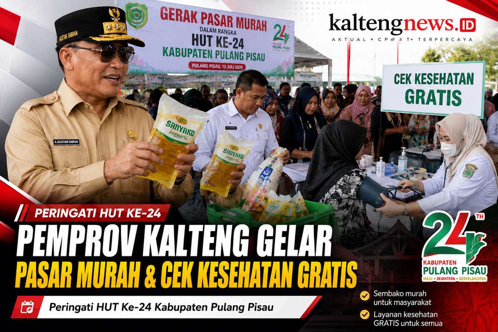 Gubernur Agustiar Sabran Buka Gerakan Pasar Murah dan Cek Kesehatan Gratis, Tegaskan Efisiensi Anggaran Tak Kurangi Program Pro Rakyat