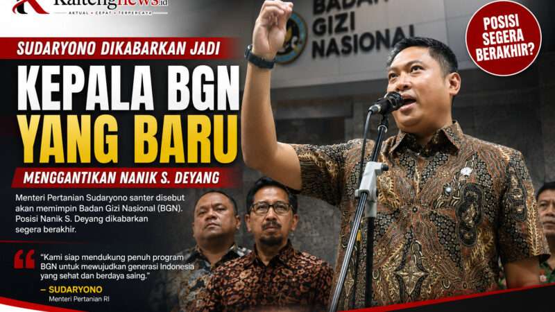 Sudaryono Dikabarkan Gantikan Nanik S. Deyang Pimpin BGN