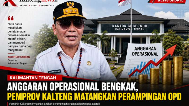 Anggaran Operasional Membengkak, Pemprov Kalteng Matangkan Perampingan OPD