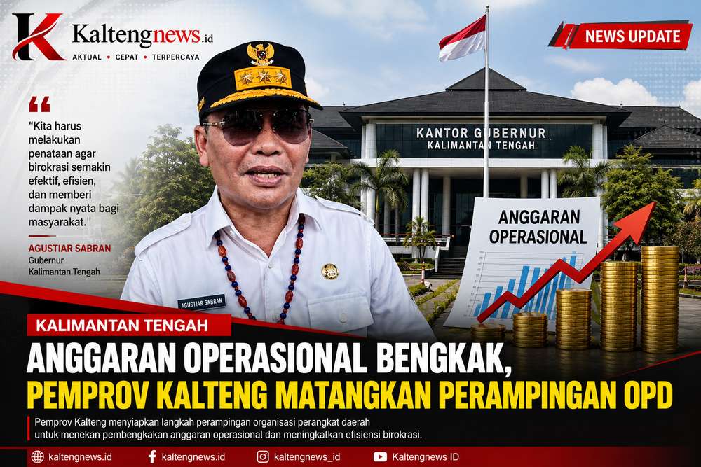 Anggaran Operasional Membengkak, Pemprov Kalteng Matangkan Perampingan OPD