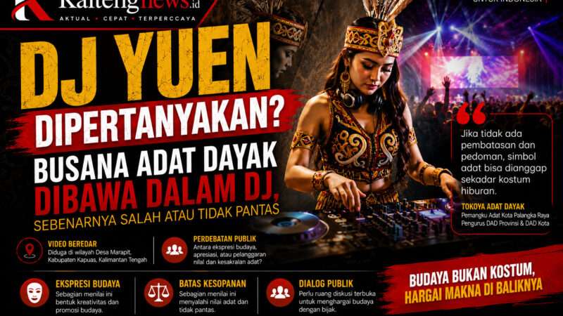 DJ Kenakan Busana Adat Dayak di Acara Hiburan, Tokoh Adat Soroti Batas Penggunaan Simbol Budaya