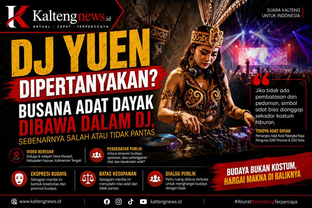 DJ Kenakan Busana Adat Dayak di Acara Hiburan, Tokoh Adat Soroti Batas Penggunaan Simbol Budaya