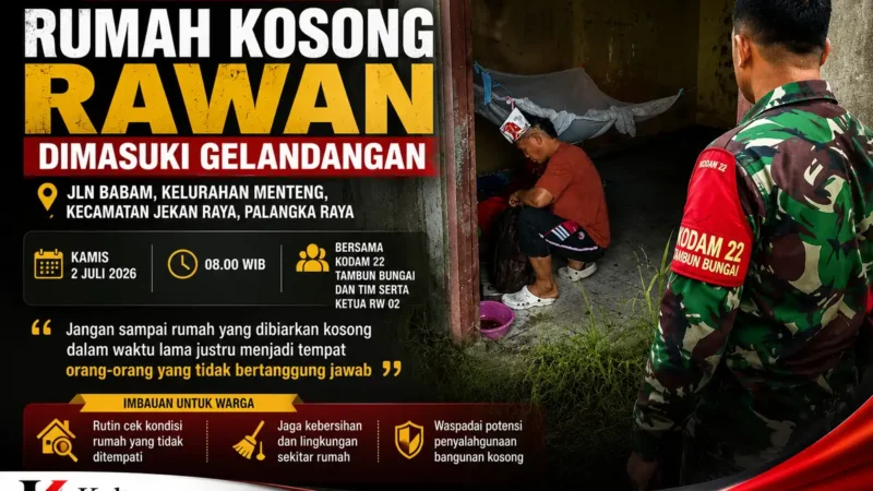 Rumah Kosong Disusupi Gelandangan, Warga Palangka Raya Diminta Waspada