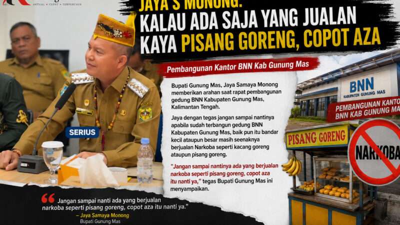 Jaya Monong: Jangan Ada Narkoba Dijual Seperti Pisang Goreng