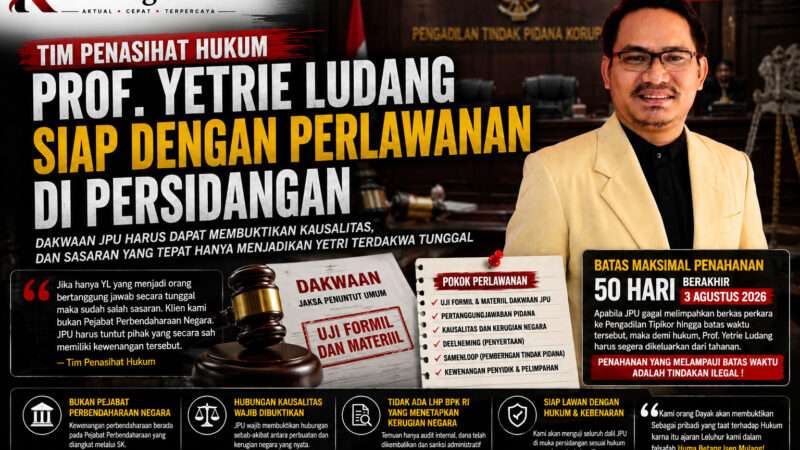 Tim Penasihat Hukum Prof. Yetrie Ludang Siap Lawan Dakwaan JPU di Persidangan