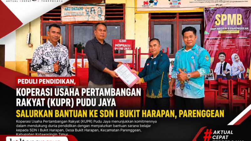 Peduli Pendidikan, KUPR Pudu Jaya Salurkan Bantuan Meja dan Kursi ke SDN I Bukit Harapan