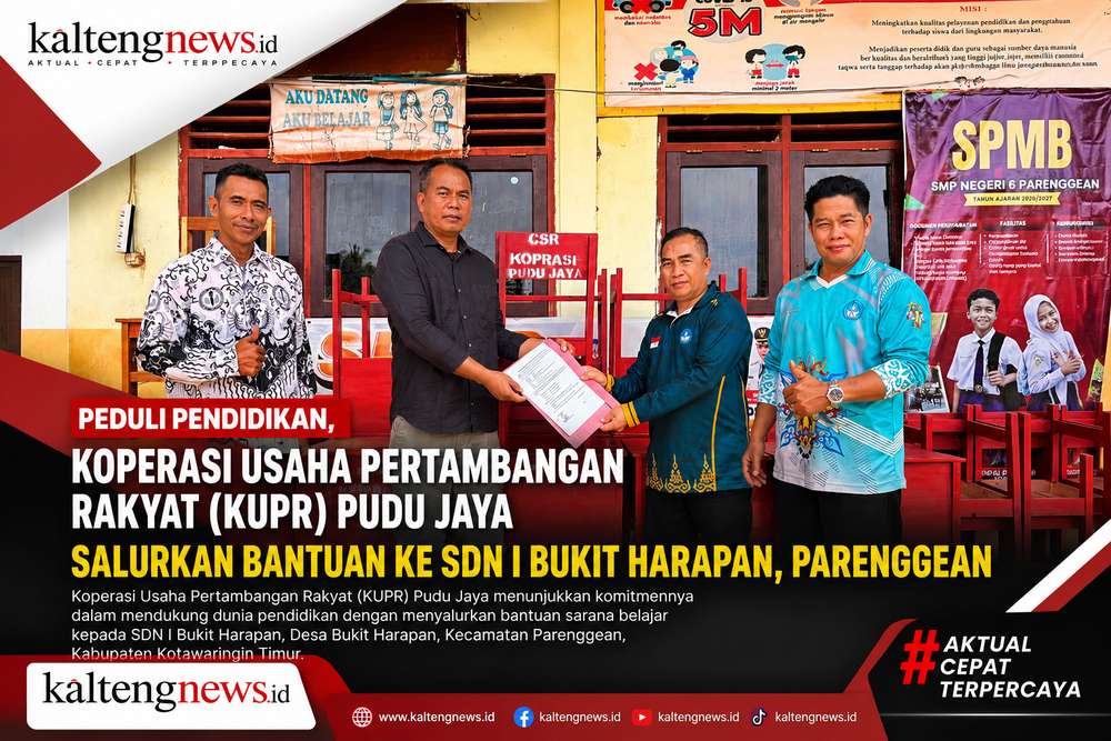 Peduli Pendidikan, KUPR Pudu Jaya Salurkan Bantuan Meja dan Kursi ke SDN I Bukit Harapan
