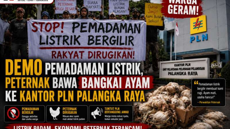 Peternak Tebar Bangkai Ayam di Kantor PLN, Protes Pemadaman Listrik Bergilir yang Dinilai Rugikan Rakyat