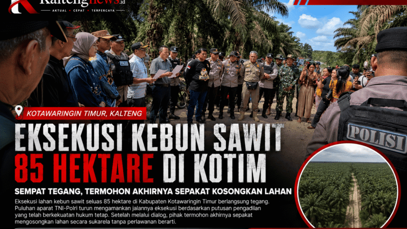 Eksekusi Kebun Sawit Kotim Berjalan Kondusif