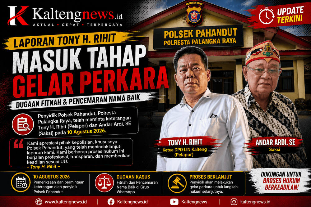 Laporan Tony H Rihit Segera Digelar