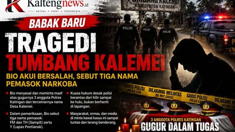 Babak Baru Tragedi Tumbang Kalemei, Bio Sebut Tiga Nama yang Diduga Pemasok Narkoba