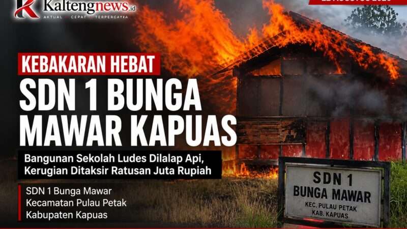 Bangunan SDN 1 Bunga Mawar Kapuas Ludes Terbakar, Tidak Ada Korban Jiwa