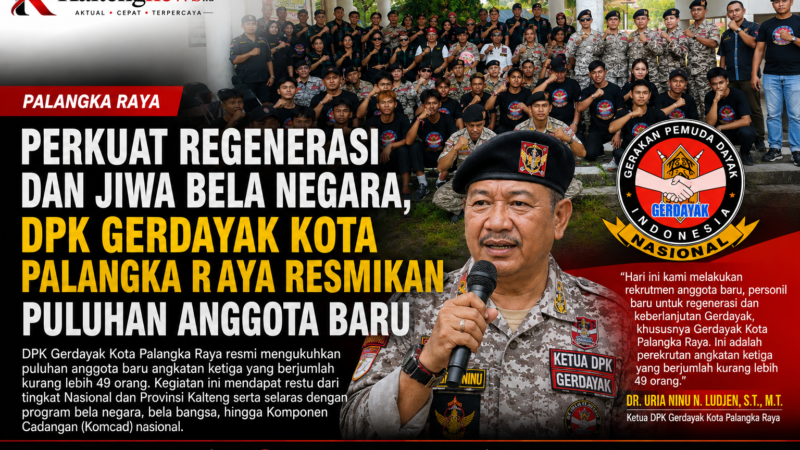 Perkuat Regenerasi, DPK Gerdayak Kota Palangka Raya Resmikan Puluhan Anggota Baru