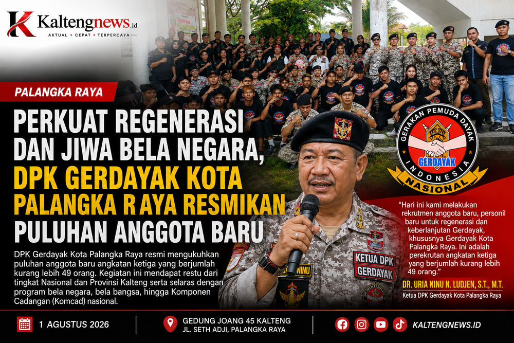 Perkuat Regenerasi, DPK Gerdayak Kota Palangka Raya Resmikan Puluhan Anggota Baru