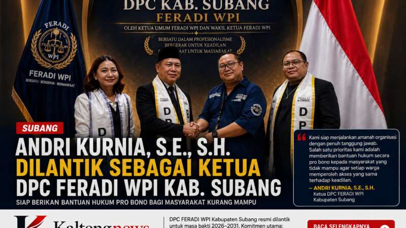 Andri Kurnia Pimpin DPC FERADI WPI Subang, Siap Perluas Layanan Bantuan Hukum Pro Bono