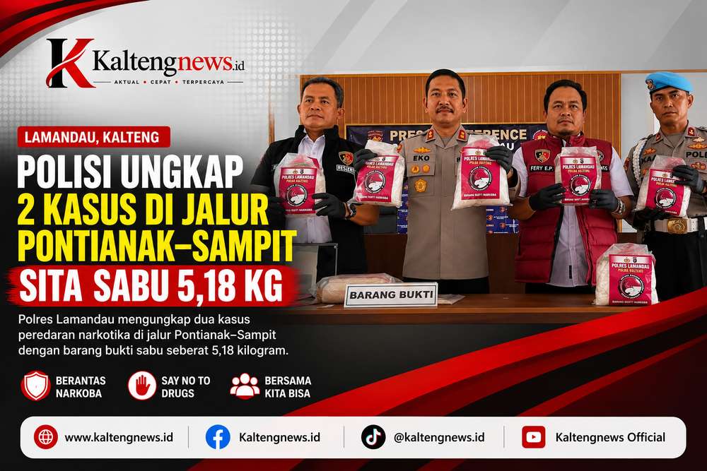 Polisi Sita 5,18 Kg Sabu di Jalur Pontianak-Sampit