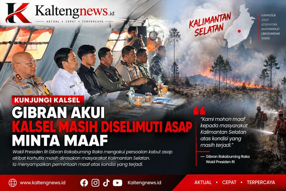 Gibran Akui Kalsel Masih Diselimuti Asap, Minta Maaf