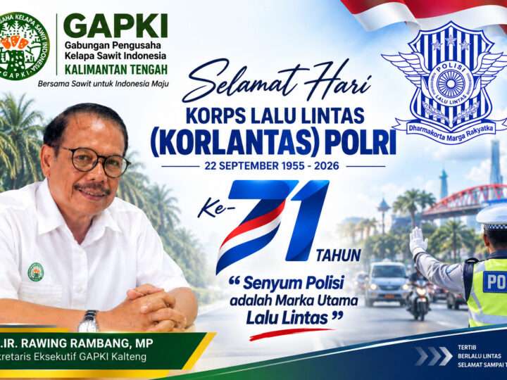 GAPKI Kalteng Sampaikan Ucapan Hari Lalu Lintas Bhayangkara ke-71