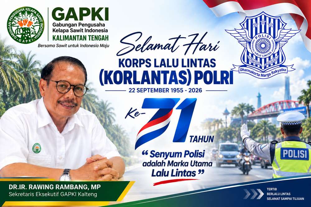 GAPKI Kalteng Sampaikan Ucapan Hari Lalu Lintas Bhayangkara ke-71