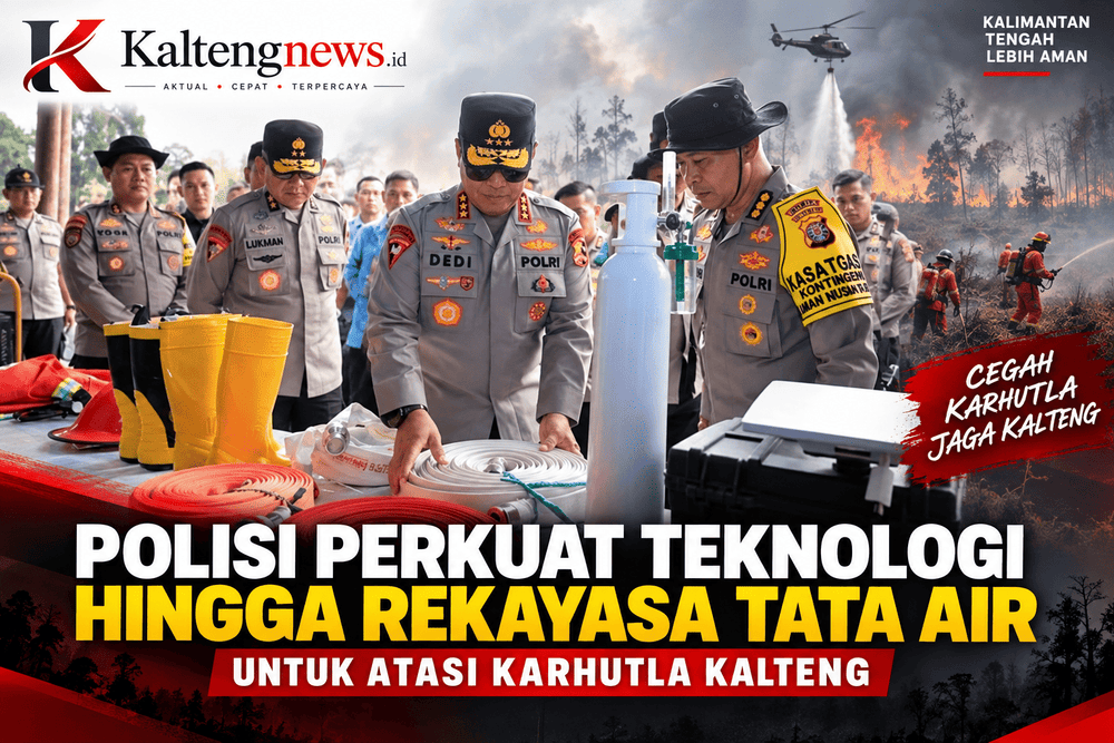 Polri Perkuat Teknologi dan Rekayasa Tata Air Hadapi Karhutla Kalteng