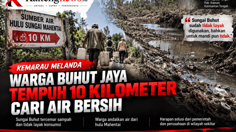 Kemarau Melanda, Warga Buhut Jaya Tempuh 10 Kilometer Cari Air Bersih