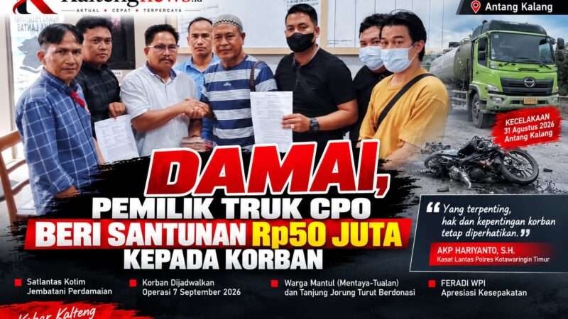 Damai, Pemilik Truk CPO Beri Santunan Rp50 Juta kepada Korban