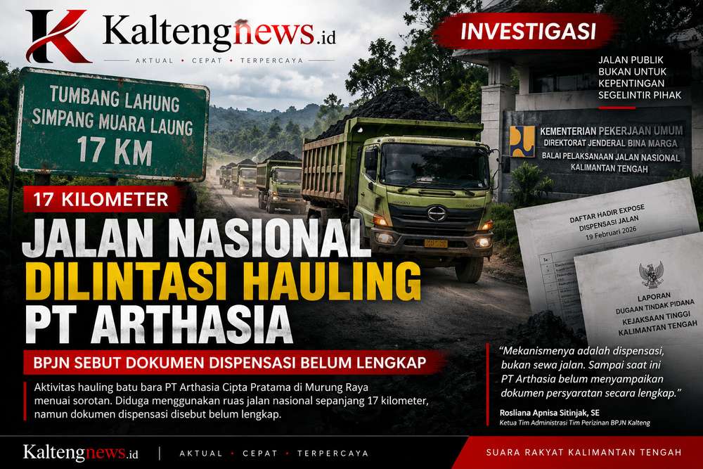 Jalan Nasional 17 Kilometer Dilintasi Hauling PT Arthasia, BPJN Sebut Dokumen Dispensasi Belum Lengkap