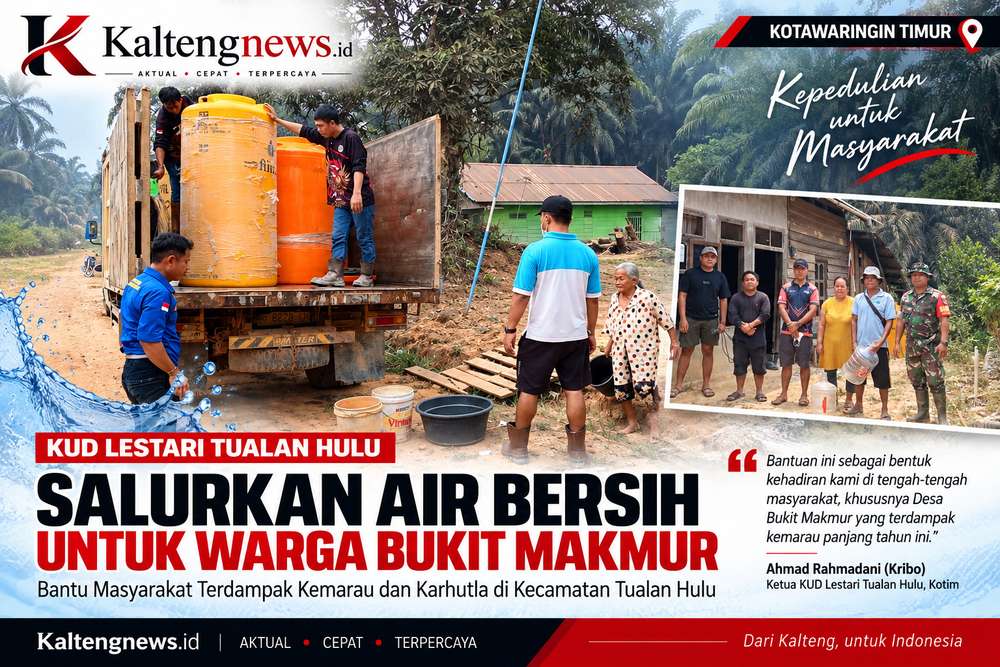 KUD Lestari Salurkan Air Bersih untuk Warga Bukit Makmur Tualan Hulu