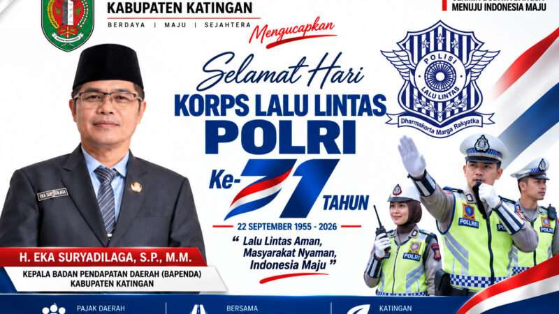 Bapenda Katingan Sampaikan Ucapan Hari Lalu Lintas Bhayangkara ke-71