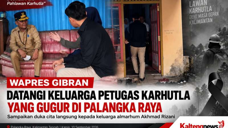 Wapres Gibran Sampaikan Duka, Datangi Keluarga Petugas Karhutla yang Gugur di Palangka Raya