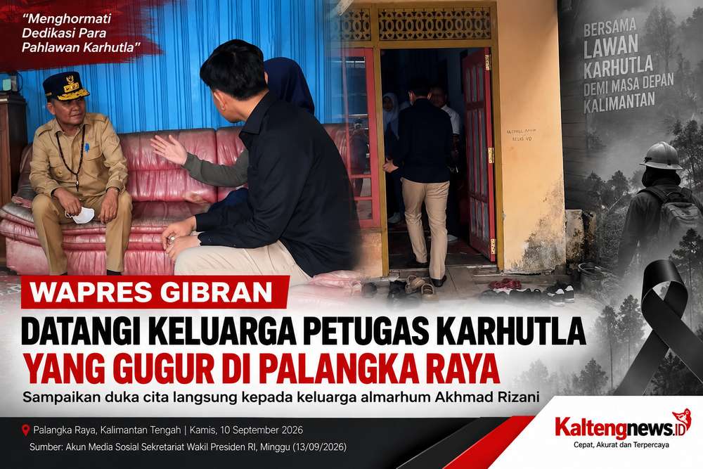 Wapres Gibran Sampaikan Duka, Datangi Keluarga Petugas Karhutla yang Gugur di Palangka Raya