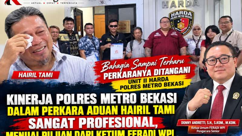 Kinerja Unit II Harda Polres Metro Bekasi Dipuji dalam Penanganan Aduan Hairil Tami