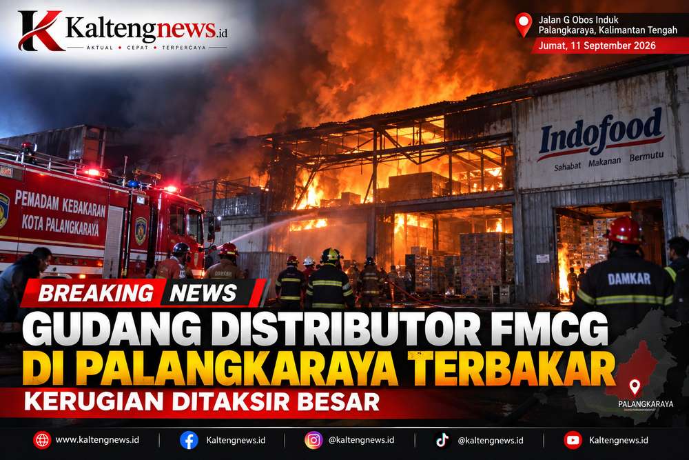 Gudang Distributor FMCG di Palangkaraya Terbakar