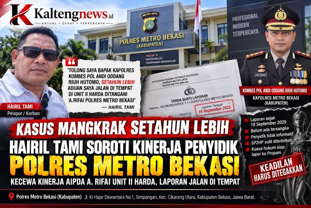 Setahun Lebih Belum Jelas, Hairil Tami Pertanyakan Penanganan Aduan di Polres Metro Bekasi