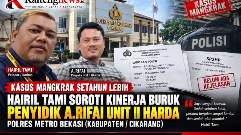 Kasus Lebih Setahun Belum Jelas, Hairil Tami Soroti Penanganan Penyidik Unit II Harda Polres Metro Bekasi