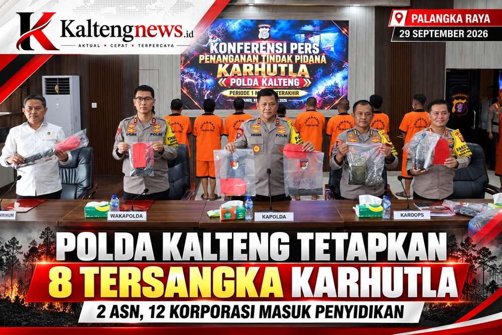 Polda Kalteng Tetapkan 8 Tersangka Karhutla, 12 Korporasi Masuk Penyidikan